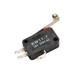 Chave Micro Switch KW11-7-2 3T 16A Haste 29mm Roldana 1