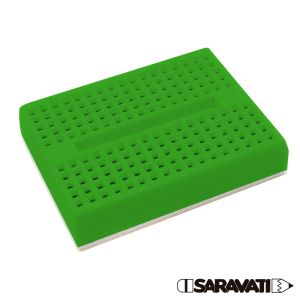 Mini Protoboard 170 pontos com base adesivada Cor:Verde 1