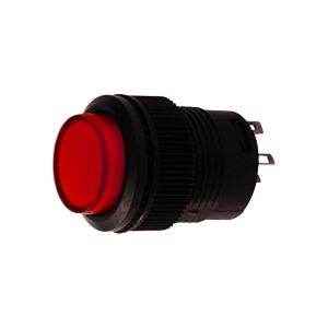 Botão com Trava Neon 3A 250VAC R16-503AD 4T (Vermelho) 1